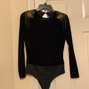 Zara black bodysuit size m.